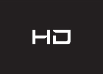 HD letter logo and initial logo design