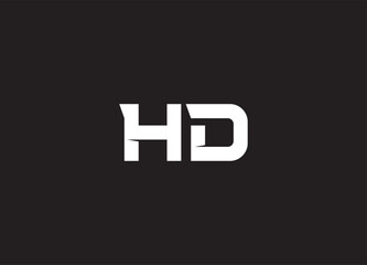 HD letter logo and initial logo design