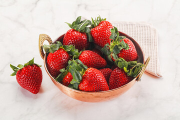 Sweet srawberry in the bowl