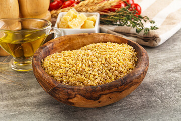 Dry wheat bulgur fow cooking