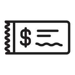 Cheque line icon