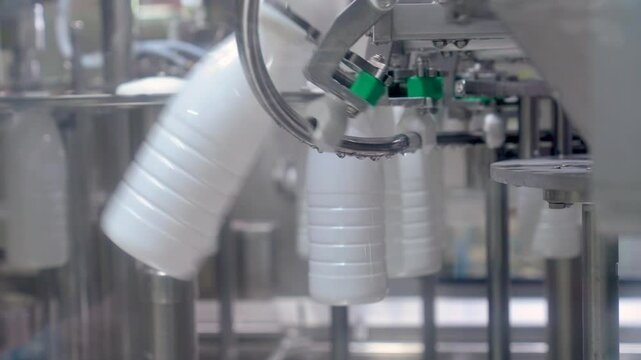 Modern Milk Factory Bottling Line &ndash; Automated Dairy Production Process 