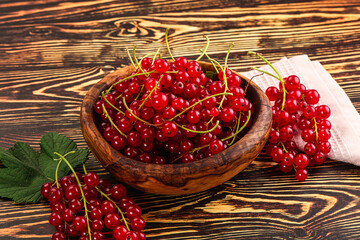 Ripe and juicy red currants berry