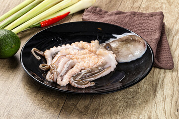 Raw fresh octopus for cooking