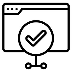 Coding icon outline vector illustration