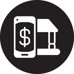 Online Banking glyph icon