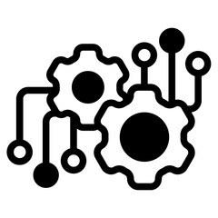 Algorithm process Solid Icon