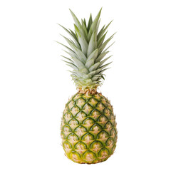 Fototapeta premium Vibrant Pineapple Displaying Its Golden Skin and Spiky Green Crown In Detail!