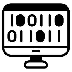 Binary code Solid Icon