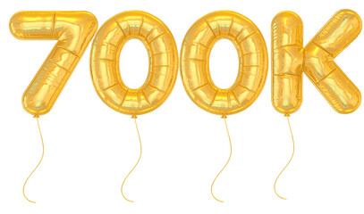 700K Follow Gold Balloon