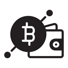 crypto wallet glyph icon
