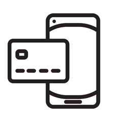 Mobile Card line icon