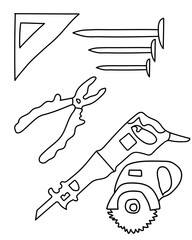 Geometry Triangle, Plers, Saw Blade vector tools are essential digital resources for architects, engineers, and designers tools typically use vector graphics to create precise,scalable illustrations.