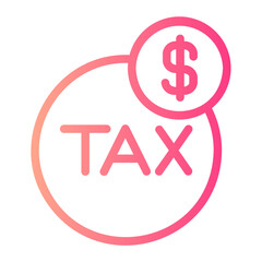 Tax gradient icon