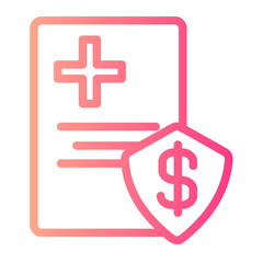 Insurance gradient icon