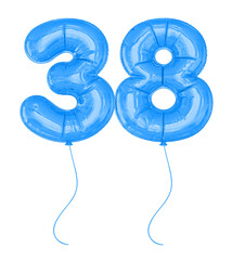 Blue Balloon Number 38