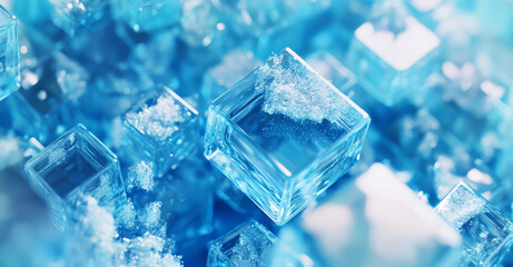 Obraz premium abstract blue background with ice