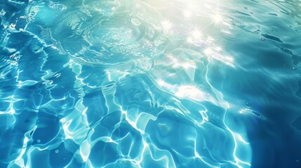 Obraz premium The water is calm and clear, with a bright blue color