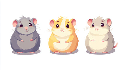 Hamster isolated for pet-themed designs, playful creative illustrations, and adorable animal artwork projects