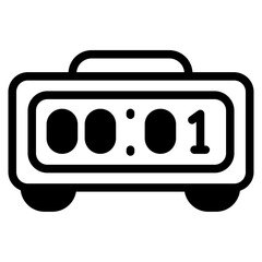 Digital clock Solid Icon