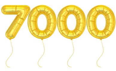 Gold Balloon Number 7000