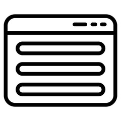 Font text Line Icon