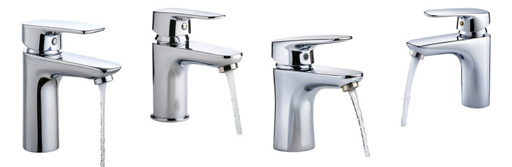 PNG water taps with running water set