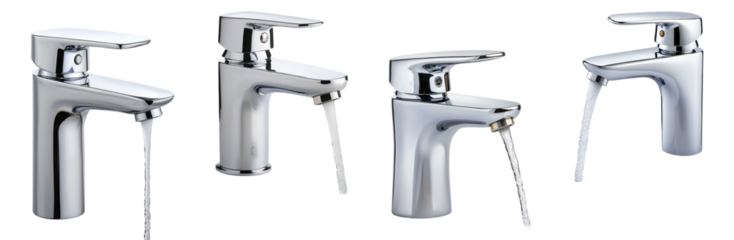 PNG water taps with running water set