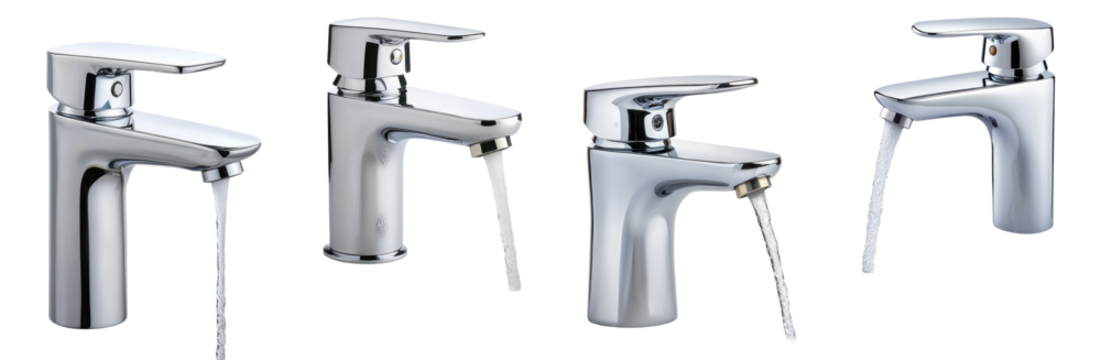 PNG water taps with running water set