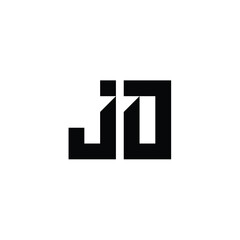 JO monogram logo design letter text name symbol monochrome logotype alphabet character simple logo