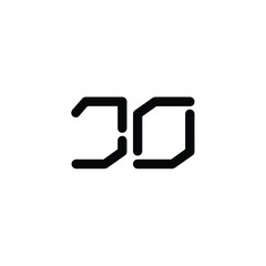 JO monogram logo design letter text name symbol monochrome logotype alphabet character simple logo