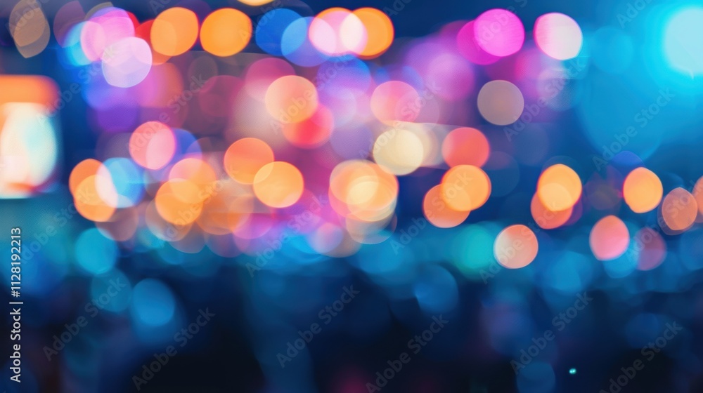 Poster the concert merges seamlessly into the city with defocused structures adding to the energy.