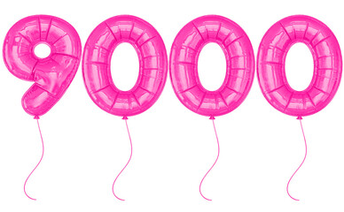 Pink Balloon Number 9000