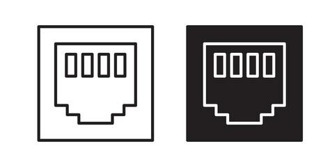 TCP icons in flat and line style set.