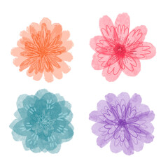 colour full watercolour flower pack for printing, textile, fashion febric design, scraft 