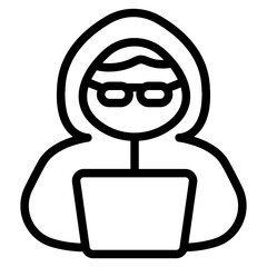 Hacker Line Icon