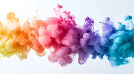 Fototapeta premium Colorful Abstract Watercolor Splash Art on a white background