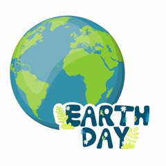 Illustration image: earth day, green earth