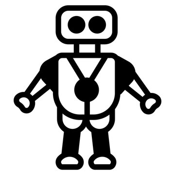 Humanoid robot Solid Icon