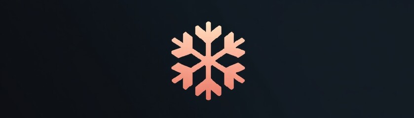 Obraz premium Abstract Pink Snowflake on Dark Background