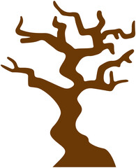 Dry Tree Plant Isolated Icon
