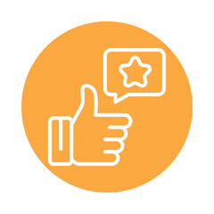 Thumbs   Vector Circle Outline Icon. Eps file 10