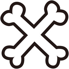 Cross bone icon