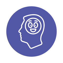 Person  Vector Circle Outline icon. Eps file 10