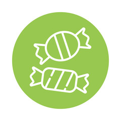 Cash Candy Vector Circle Outline icon. Eps file 10