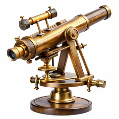 Vintage Optical Instrument Render Isolated on Transparent Background