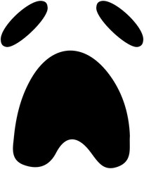 Black Halloween Ghost Face
