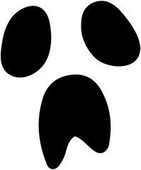 Black Halloween Ghost Face
