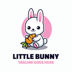Little Bunny Simple Mascot Logo