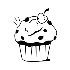 Fluffy muffin topped with blueberries, perfect for breakfast